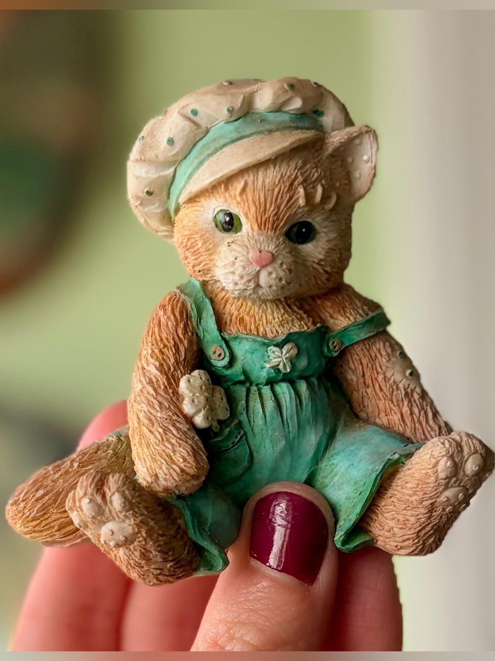 Calico Kittens Irish Charming Cat Figurine by Enesco